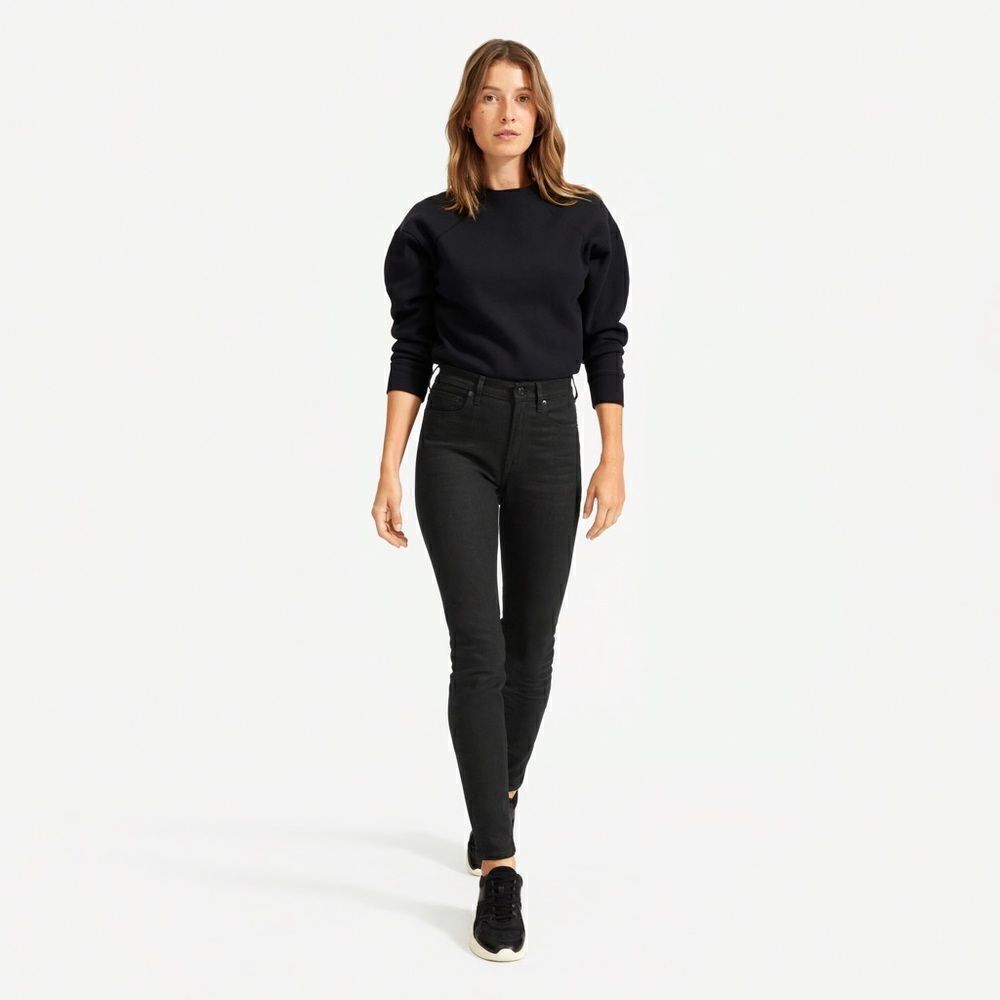 EVERLANE High Rise Skinny Jeans Black 25